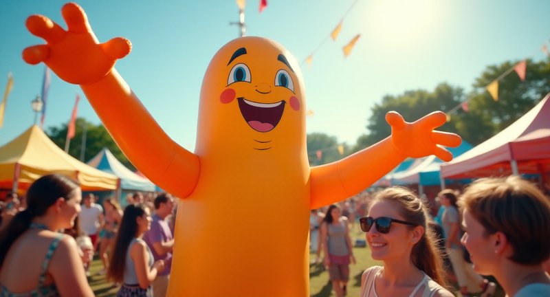 Inflatable Tube Man with Blower: Fun for Events