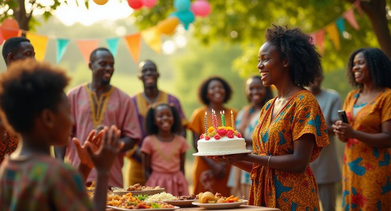 The Celebration of Happy Birthday from Africa